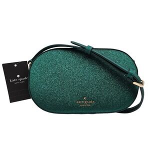 Kate Spade New York‎ Glitter Crossbody Bag Green Emerald Sparkle Festive